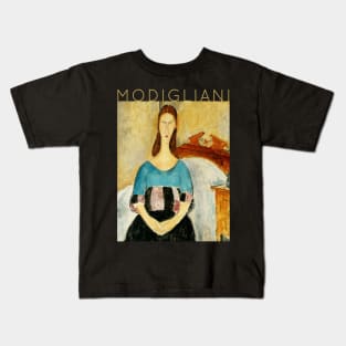 Amedeo Modigliani - Portrait of Jeanne Hebuterne Kids T-Shirt